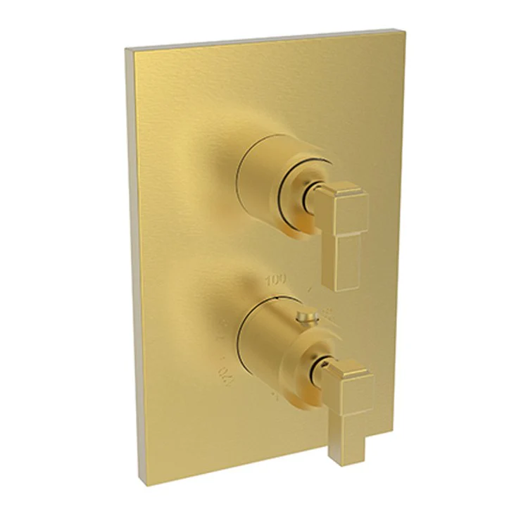 Thermostatic Trim Malvina Rectangular Plate 2 Lever Antique Copper ADA for Luxtherm 1/2 Inch Rough Valve Face Plate Diverter and Temperature-Adjust Handles Brass - Frankwebs