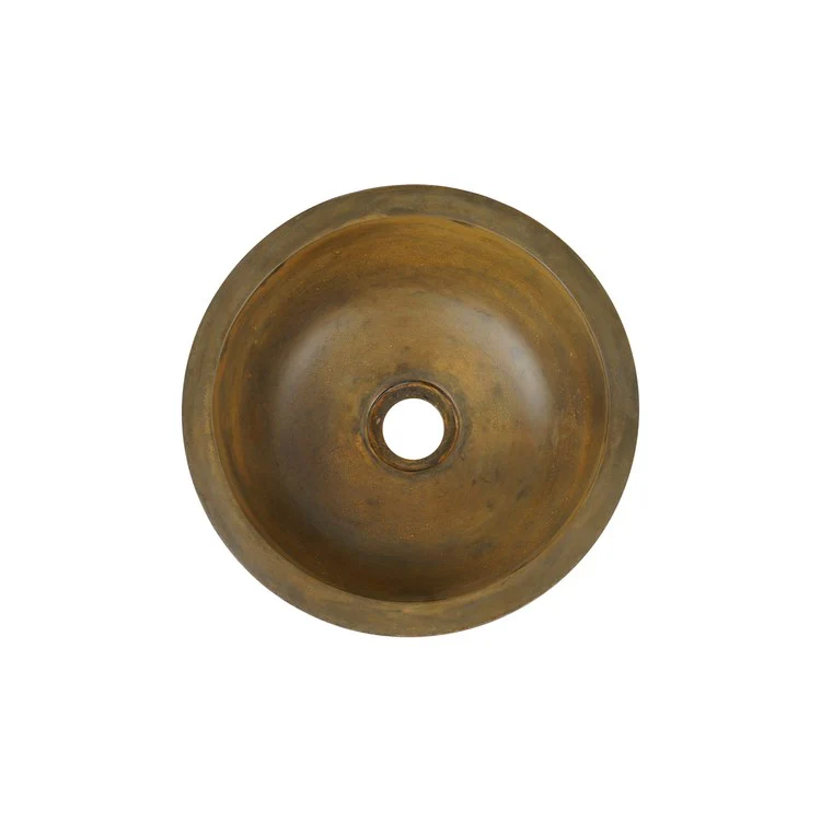 Vessel Cordell Large Round 15-3/4 Inch Vintage Brown Concrete - Frankwebs