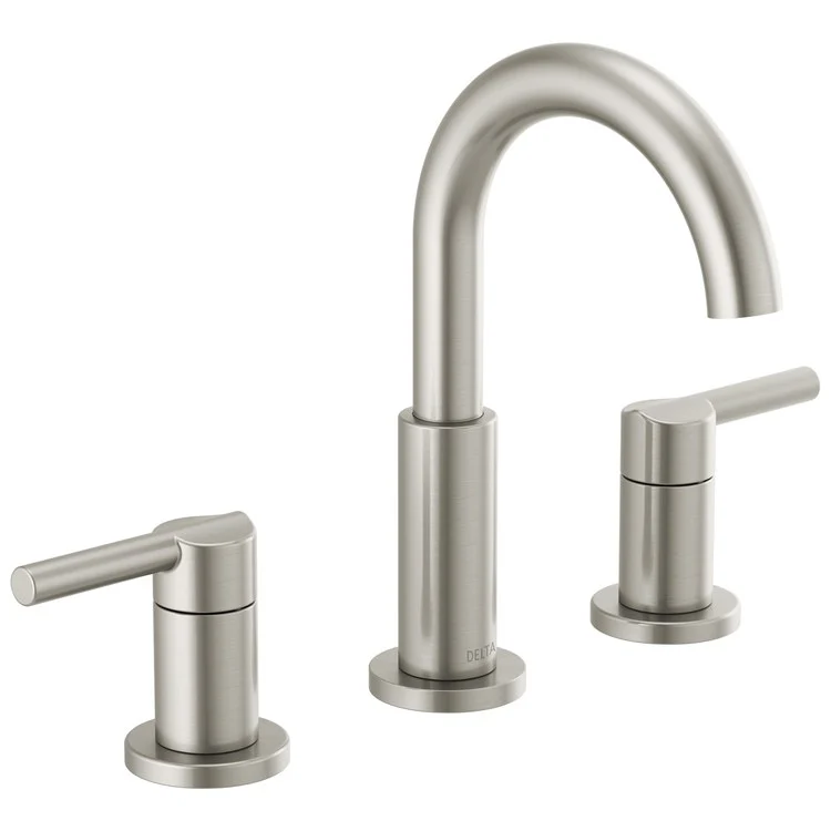 Lavatory Faucet Nicoli Widespread 6-16 Inch Spread 2 Lever ADA WaterSense Brilliance Widespread Stainless 1.2 Gallons per Minute 8-5/8 Inch - Frankwebs