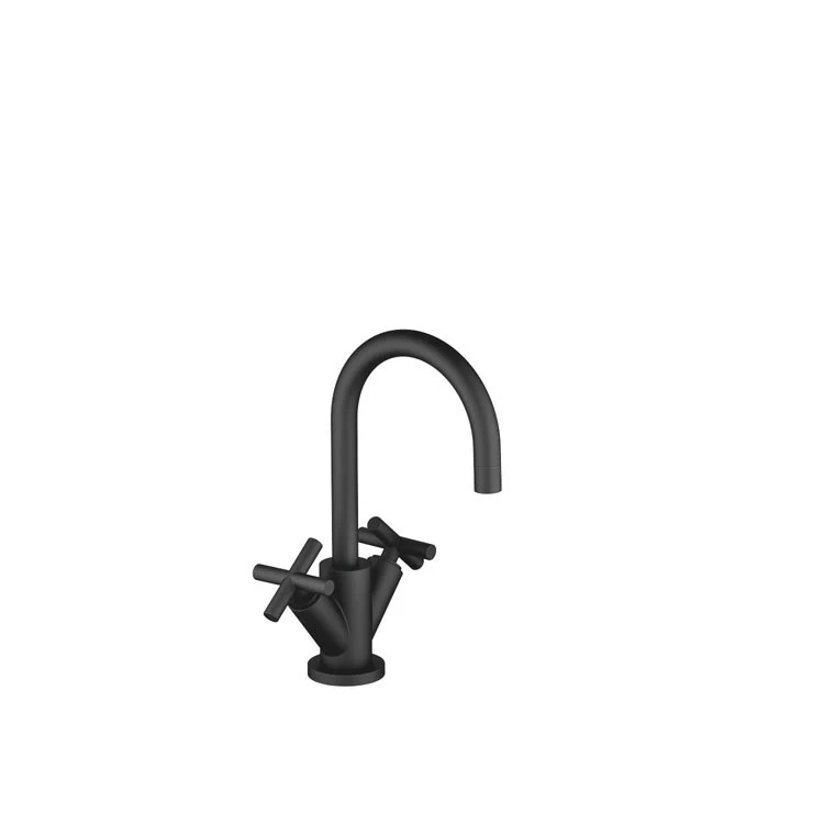 Lavatory Faucet TARA Mixer 2 Cross ADA WaterSense Matte Black 1.2 Gallons per Minute Pop-Up Waste 1 Hole - Frankwebs