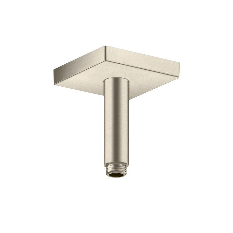 Shower Arm ShowerSolutions with Square Flange Brushed Nickel 4 Inch 1/2