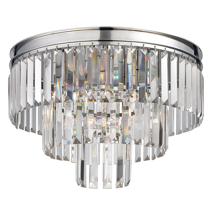Palacial Three-Light Semi-Flush Mount Ceiling Fixture - Frankwebs