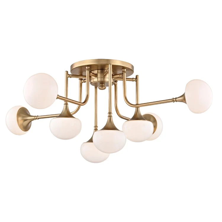 Fleming Eight-Light Semi-Flush Mount Ceiling Fixture - Frankwebs