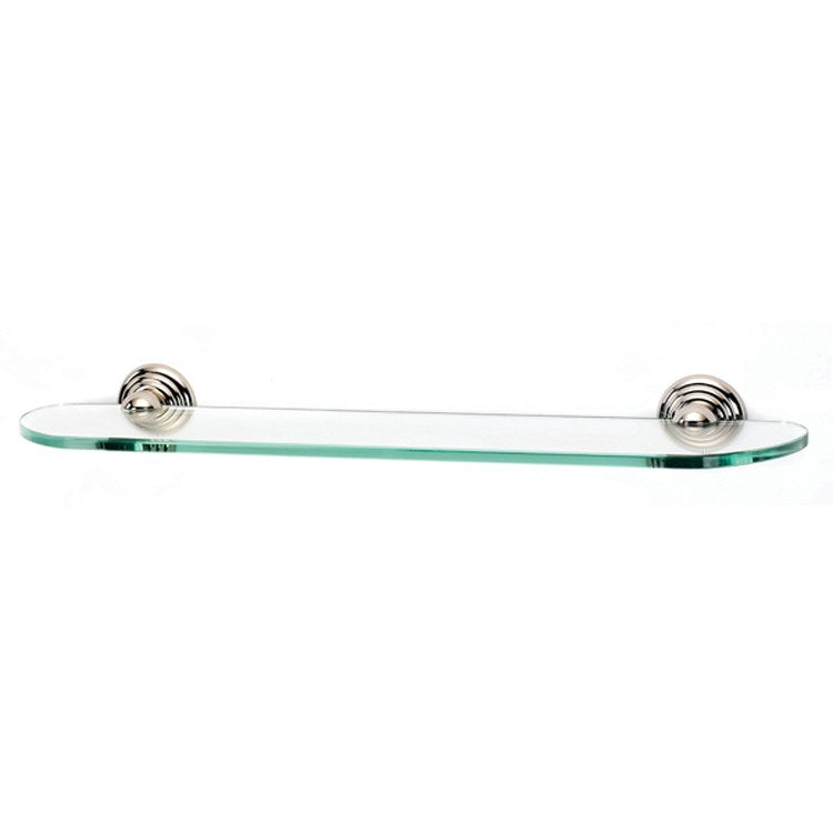 Shelf Embassy Bath with Brackets Satin Nickel 24 Inch Brass/Glass - Frankwebs