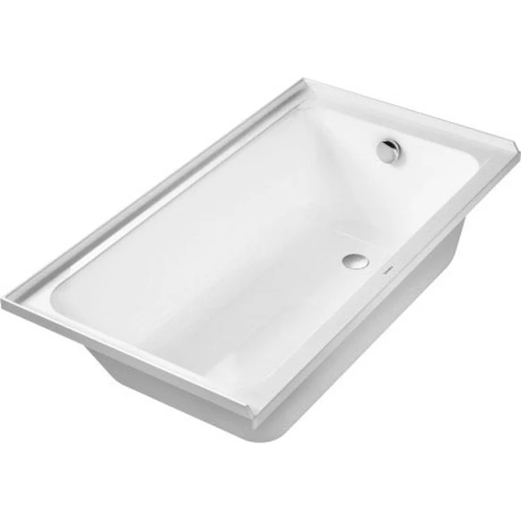 Soaking Tub D-Code 60 x 32 Inch Drop-In Right Drain White Acrylic - Frankwebs