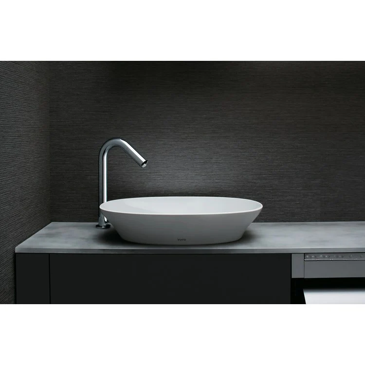 Lavatory Kiwami 23-5/8 x 16-9/16 Inch Vessel CeFiONtect Glaze Cotton ADA Oval - Frankwebs