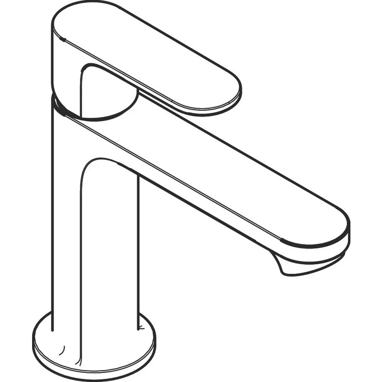 Lavatory Faucet Rebris S 1 Lever Chrome 1.2 Gallons per Minute Pop-Up Drain 1 Hole Brass 4-3/8 Inch - Frankwebs