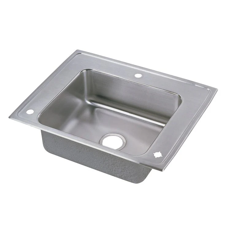 Classroom Sink Lustertone 28 x 22 x 4-1/2 Inch 4-3/8 Inch 1 Bowl ADA Left 3 Hole Lustrous Satin Drop-In 33 Inch - Frankwebs