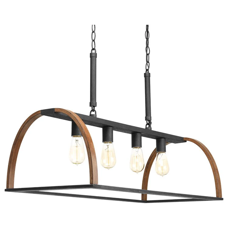 Trestle Four-Light Linear Island Pendant - Frankwebs
