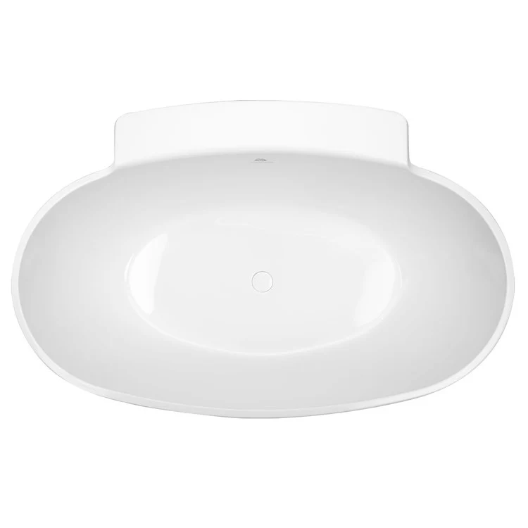 Soaking Tub Metro Collection Guthrie 58 x 36 Inch Freestanding Tub Only Center White Hydroluxe SS - Frankwebs