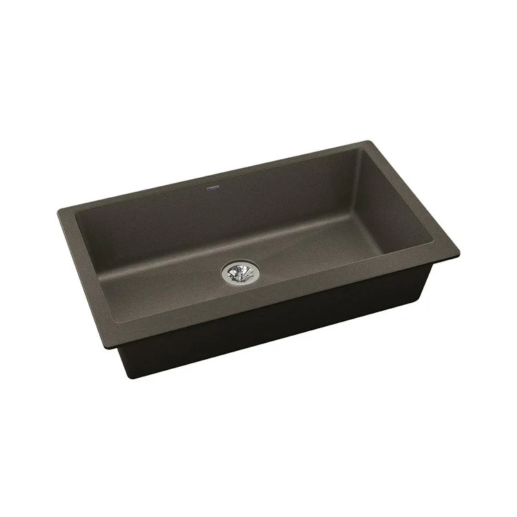 Kitchen Sink Quartz Luxe 36 x 19 Inch Single Bowl Perfect Drain Charcoal Undermount - Frankwebs