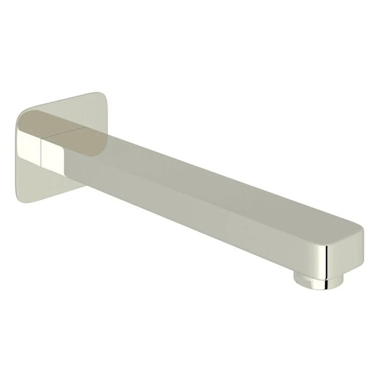 Tub Spout Quartile Satin Nickel 7-7/8 Inch 6.0 Gallons per Minute Brass Wall Mount - Frankwebs