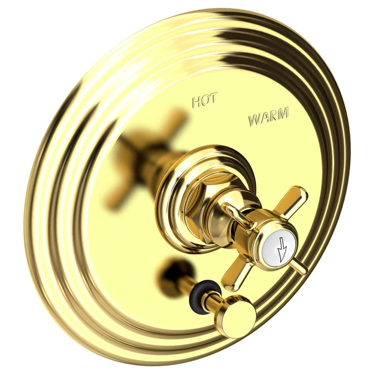 Fairfield Pressure Balance Tub/Shower Valve Trim Only with Cross Handle - Antique Brass - Frankwebs