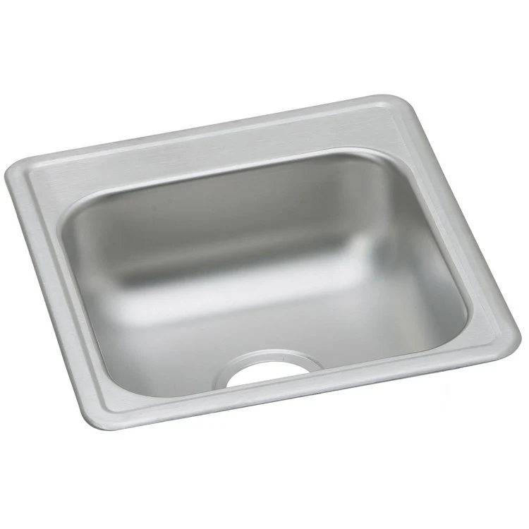 Bar Sink Dayton 17 x 21 Inch Single Bowl ADA Satin Drop-In Rectangle Drain Size 3-1/2 Inch - Frankwebs