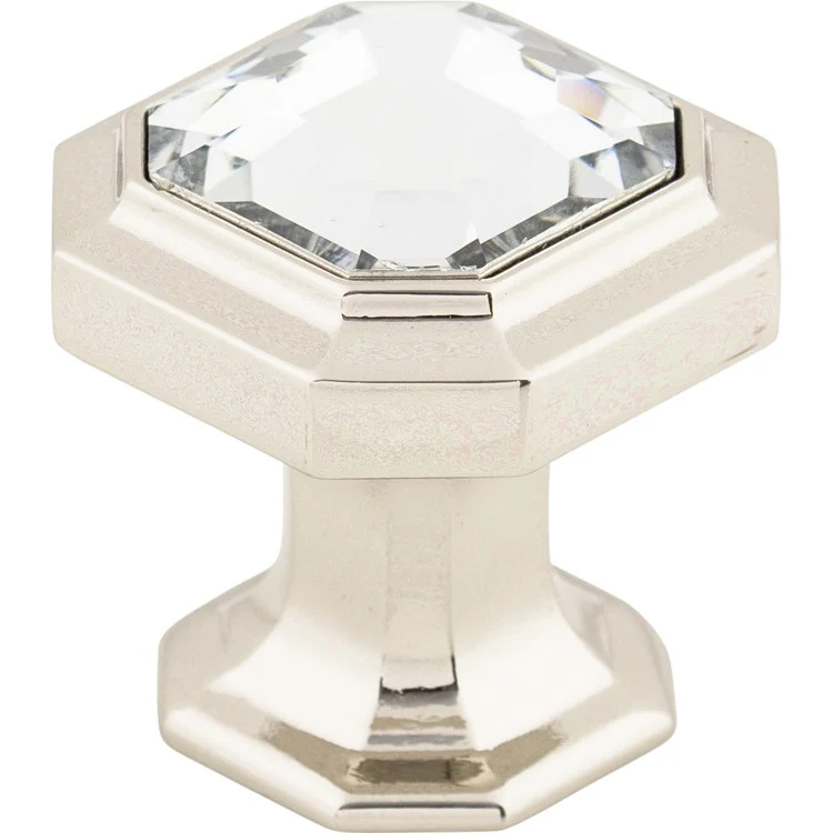 Knob Chareau Crystal Polished Nickel Zinc Alloy 1-1/8 Inch - Frankwebs