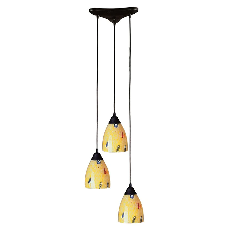Classico Three-Light Triangular Pan Pendant - Frankwebs
