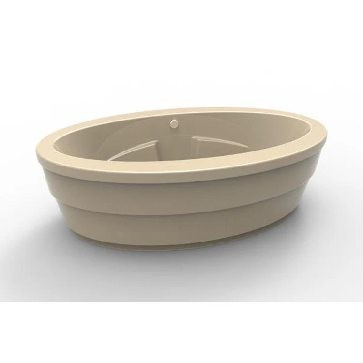 Air Tub Designer Collection Nina Freestanding Bone Oval 8 Jet Acrylic 72 x 44 x 22 Inch - Frankwebs