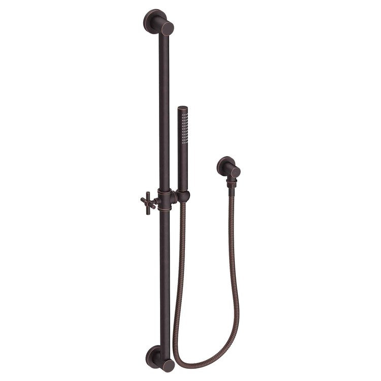 Handshower Set Tub and Shower Slidebar with Cross Handle Polished Gold PVD 1 Function 1.8 Gallons per Minute - Frankwebs