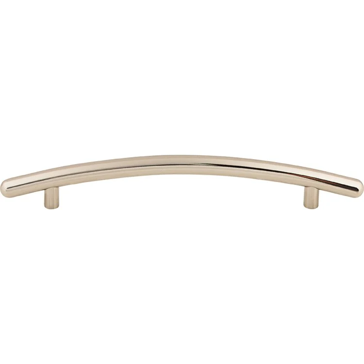 Pull Nouveau Curved Bar Polished Nickel Steel 6-1/3 Inch 8-7/8x4/9x1-3/8 Inch - Frankwebs