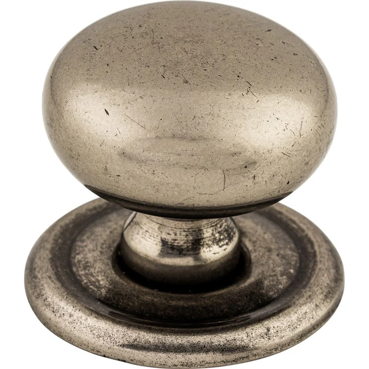 Knob Britannia Victoria Round for Decorative Hardware Pewter Antique Brass 1-1/4 Inch 1-1/4 Inch - Frankwebs
