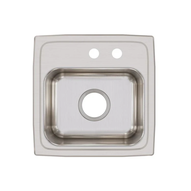 Kitchen Sink Lustertone Classic 15 x 15 Inch Single Bowl MR2 Hole Lustrous Satin Drop-In - Frankwebs