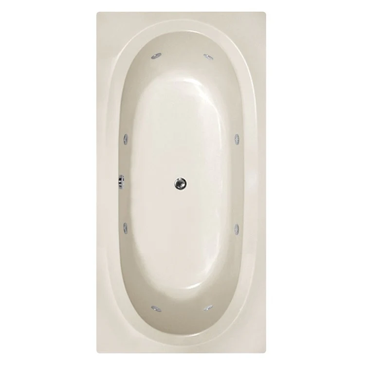 Combination Tub Designer Collection Caribe 72 x 36 x 19 Inch Drop-In Center Drain White Rectangle - Frankwebs
