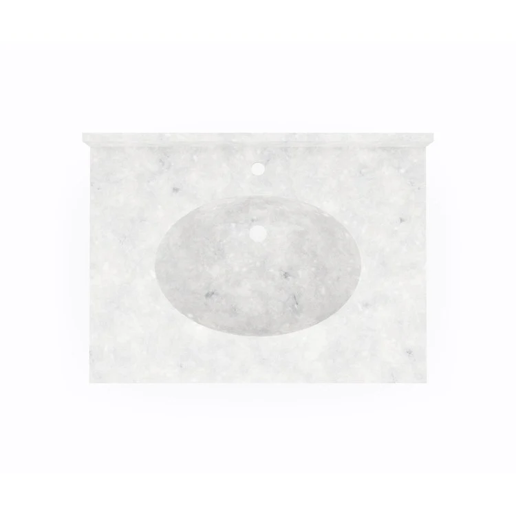 Vanity Top Chesapeake Single Bowl 31 x 22 Inch ADA Ice Swanstone 1 Hole - Frankwebs