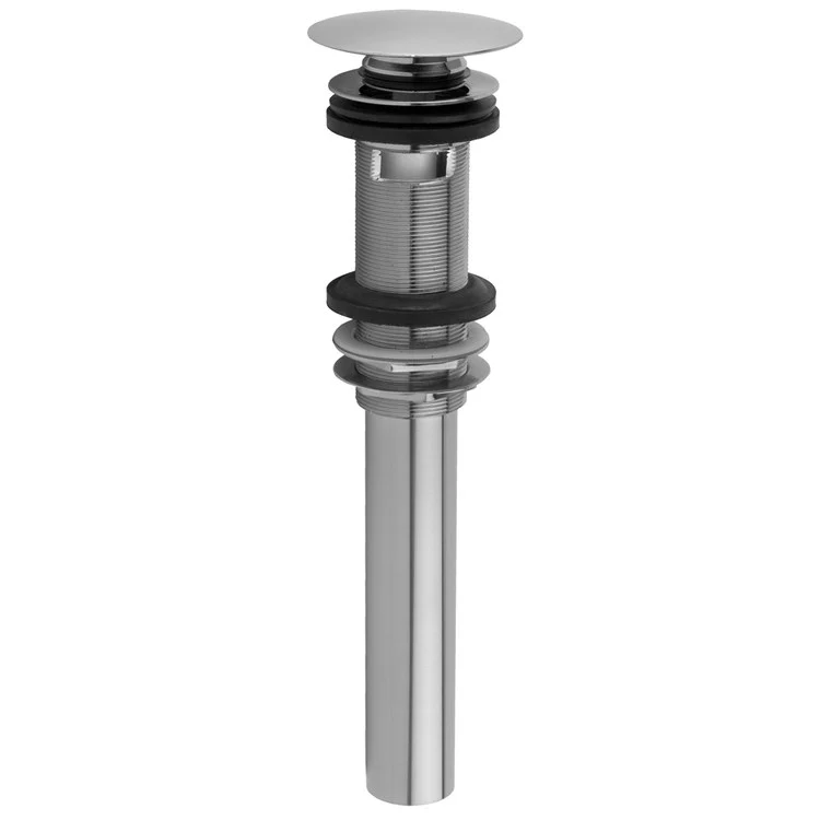 Lavatory Drain Finger Touch Round with Overflow Matte Black for Standard Pop-Up and P.O. Plugs with Rubber Stoppers Ideal for Vessel Sinks 11-1/8 Inch Length - Frankwebs