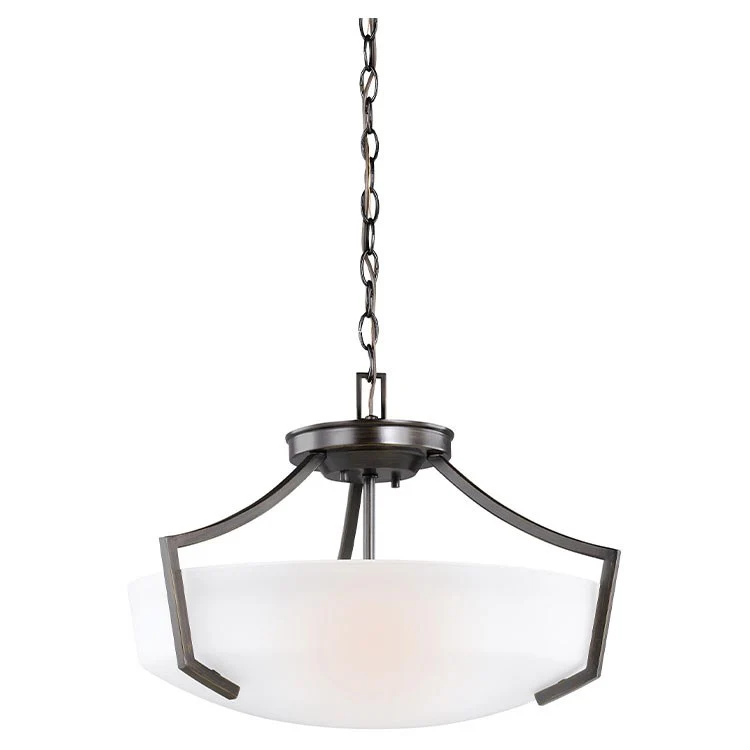 Hanford Three-Light Convertible Semi-Flush Mount Ceiling Fixture/Pendant - Frankwebs
