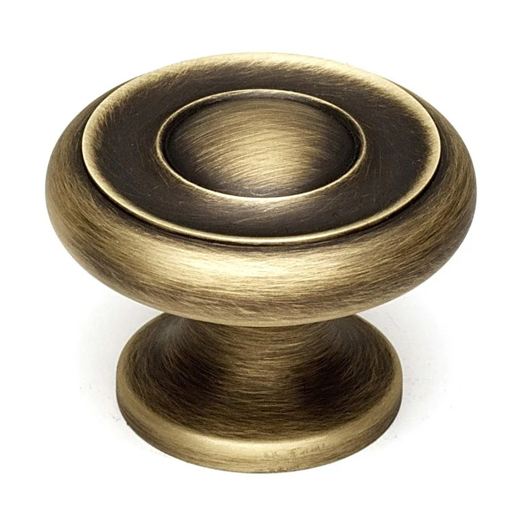 Knob II Collection Round Barcelona Brass 1-1/2 Inch 1-1/8 Inch 1 Inch - Frankwebs