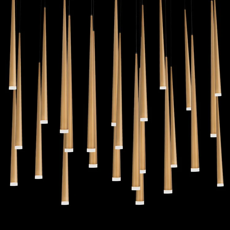 Cascade 23-Light LED Etched Glass Linear Chandelier 3500K - Frankwebs