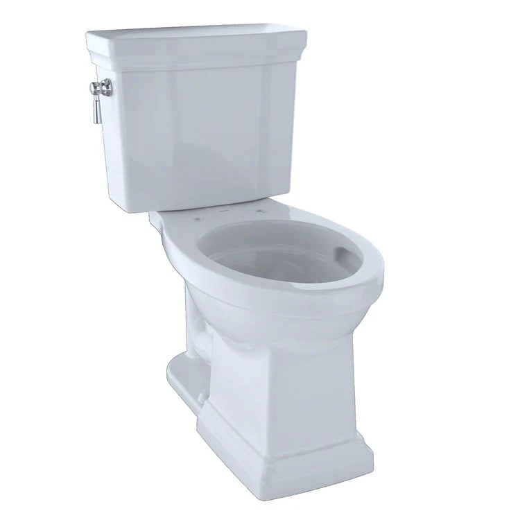 Toilet Promenade II 2 Pieces Close Coupled Universal Height Cotton Elongated ADA 31-1/4 Inch 1.28 Gallons per Flush Left Hand Chrome Less Seat - Frankwebs