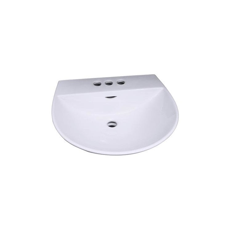 Lavatory Sink Reserva 450 Wall Hung 17-3/4 Inch 4 Inch Spread White - Frankwebs