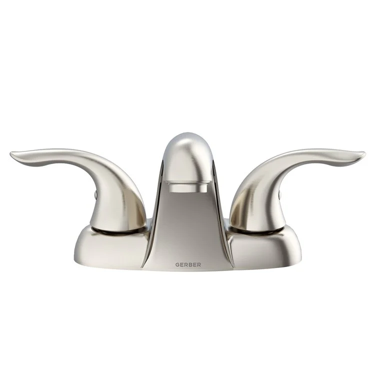 Lavatory Faucet Viper Centerset 4 Inch Spread 2 Lever ADA Brushed Nickel 1.2 Gallons per Minute Metal Touch Down - Frankwebs
