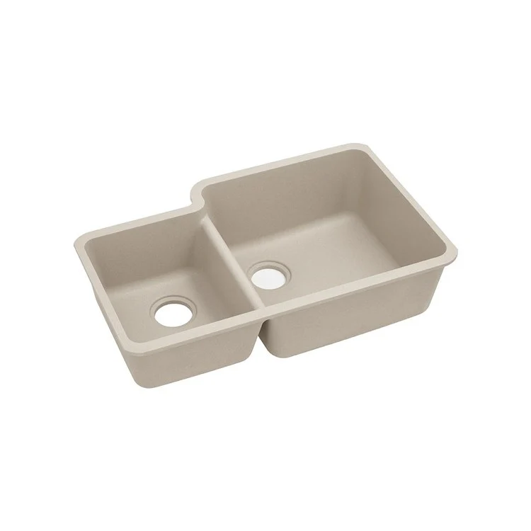 Kitchen Sink Quartz Classic 33 x 20.5 Inch Double Bowl Offset Mocha Undermount 9 Inch - Frankwebs