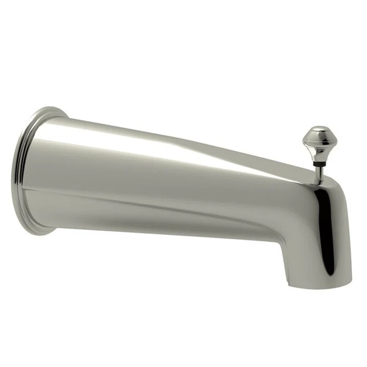 Tub Spout with Integrated Diverter Polished Chrome 7-1/4 Inch 6.0 Gallons per Minute Metal Die Cast - Frankwebs