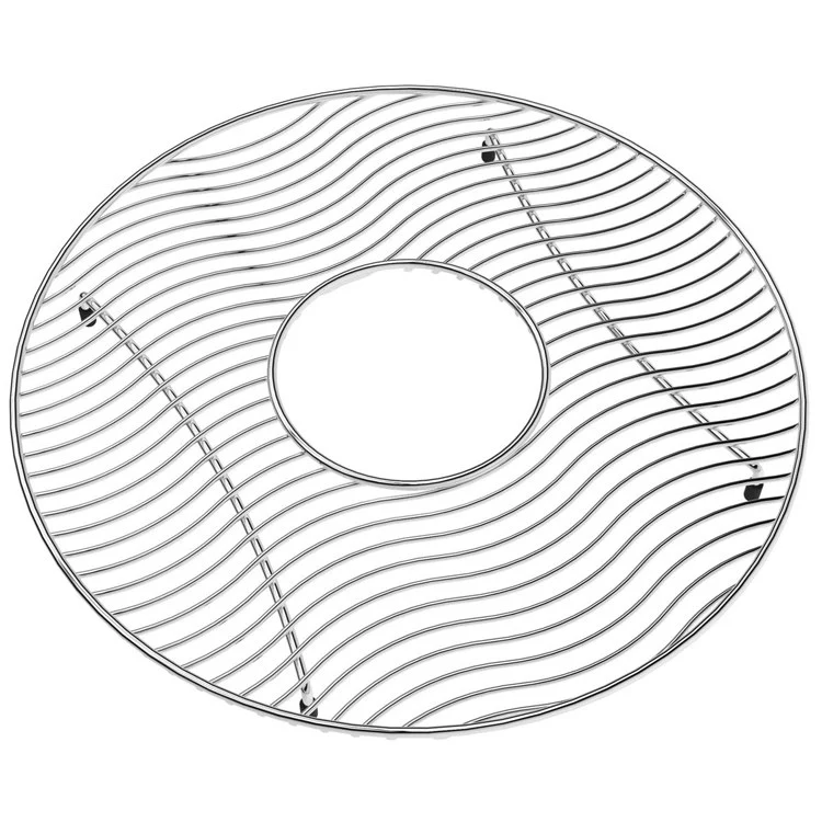 Sink Grid Round Bottom Grid 15 x 15 Inch Polished Stainless Steel for Fits Bowl Size 16 Inch Diameter - Frankwebs
