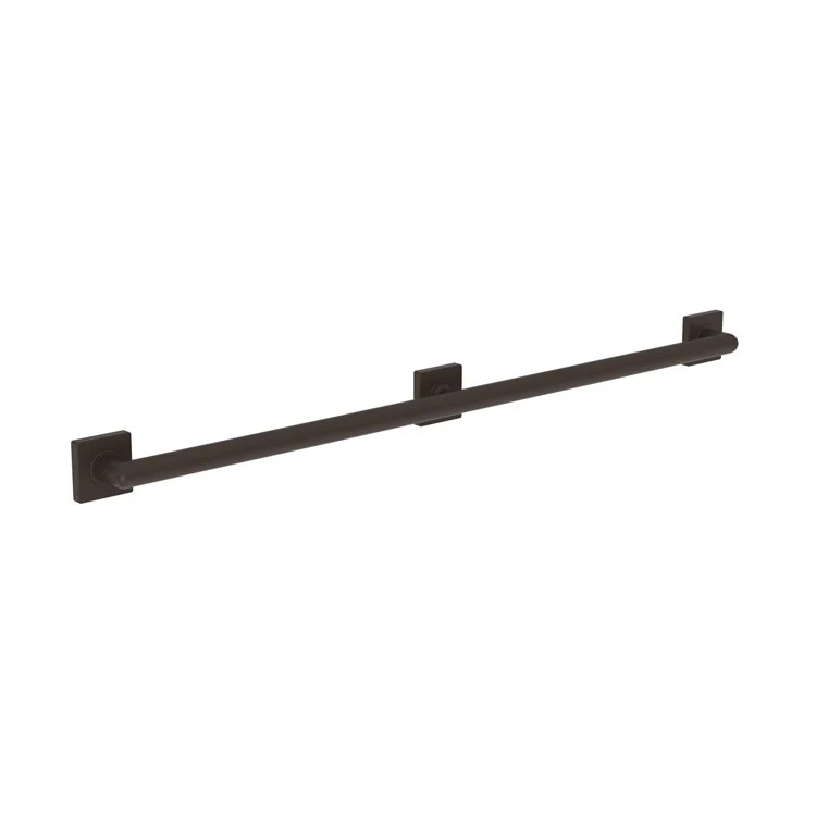Grab Bar Secant 42 Inch 3 Post Square Plate Matte White ADA Wall Mount Brass - Frankwebs