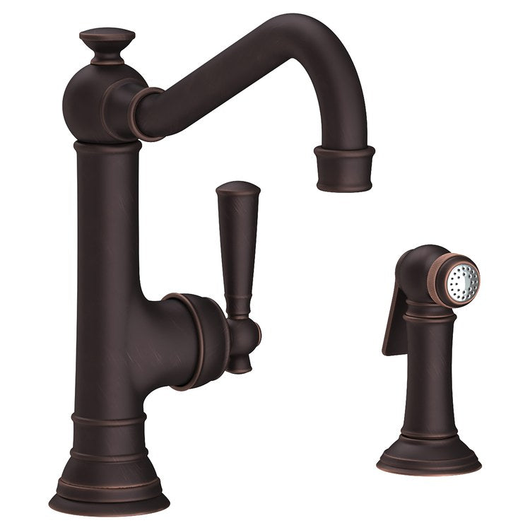 Jacobean Single Handle Kitchen Faucet with Side Sprayer - Frankwebs