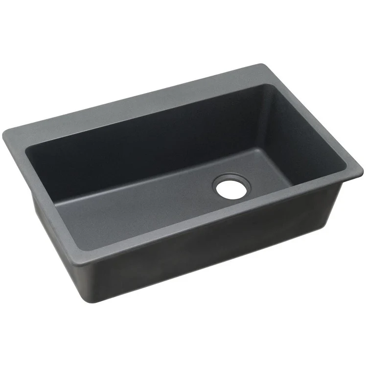 Kitchen Sink Quartz Classic 33 x 22 Inch Single Bowl Putty Drop-In Quartz 9-1/2 Inch - Frankwebs