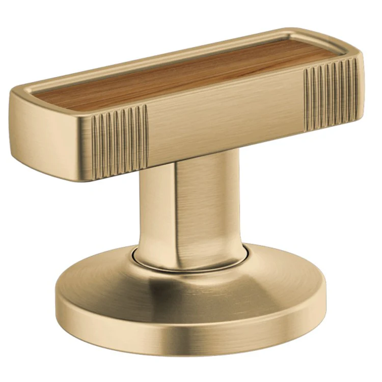 Handle Kit Kintsu 2 Knob Polished Chrome/Wood Inlay ADA for Widespread Lavatory Faucet - Frankwebs