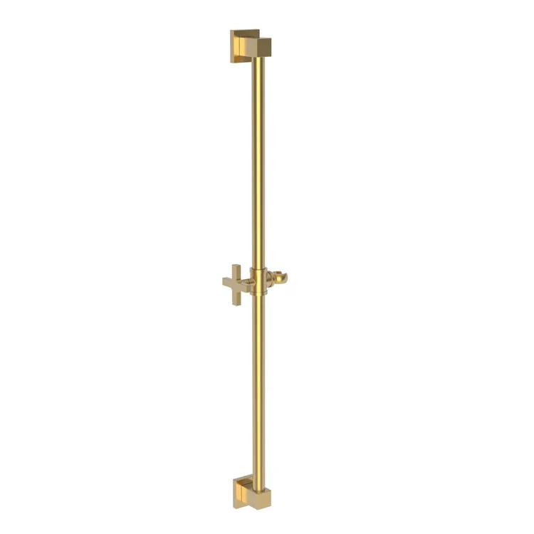 Slide Bar Square Plate 36 Inch French Gold PVD Brass Wall Mount - Frankwebs