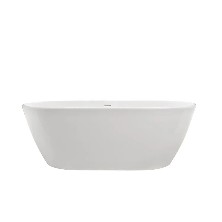 Soaking Tub Seabrook 66 x 31 Inch Freestanding Center White Mineral Composite 87 Gallons 22-1/2 Inch - Frankwebs