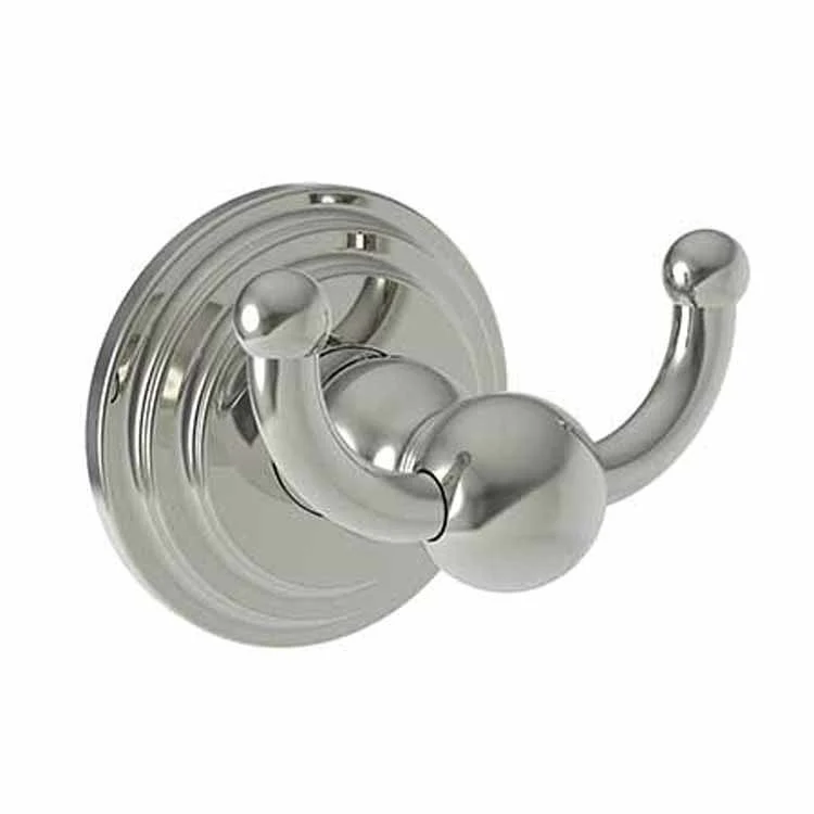 Robe Hook Alveston Double Satin Nickel PVD 2-5/9 Inch 2-3/7 Inch Wall Mount Brass - Frankwebs