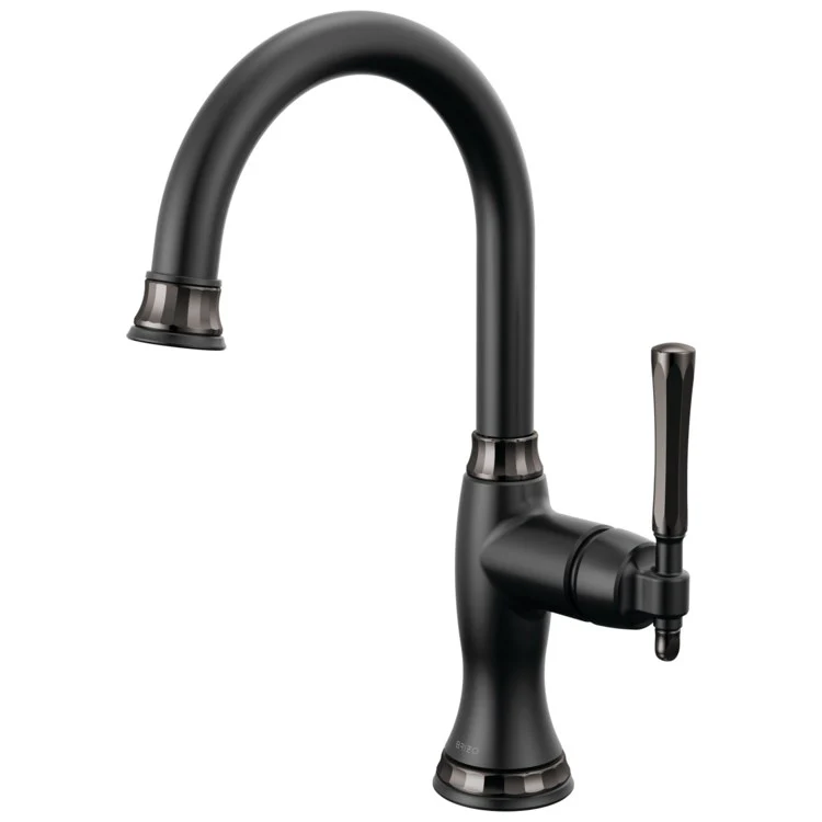 Bar Faucet Tulham 1 Lever ADA Matte Black/Brilliance Black Onyx 1.8 Gallons per Minute - Frankwebs