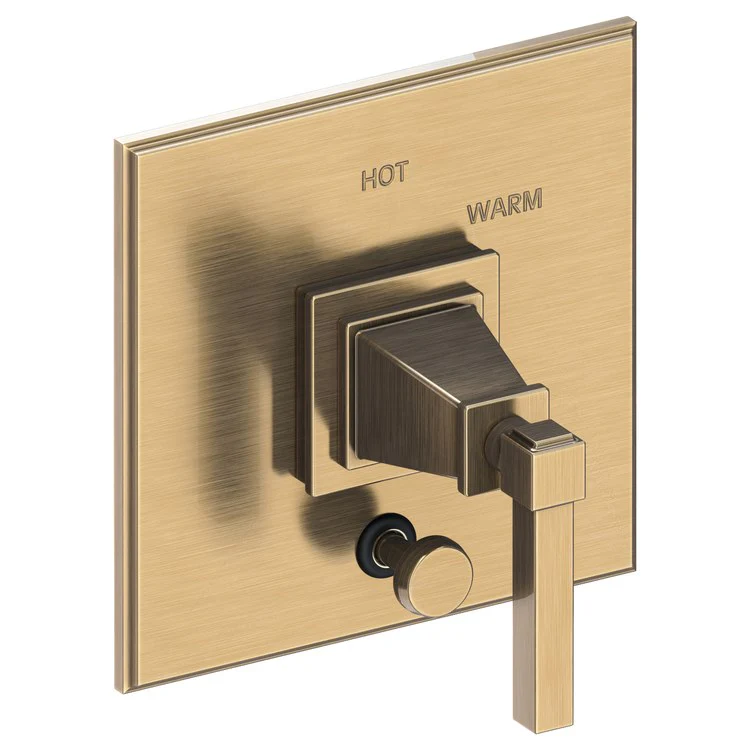 Pressure Balance Valve Trim Malvina Square with Diverter 1 Lever Antique Copper ADA Depth 4 Inch - Frankwebs