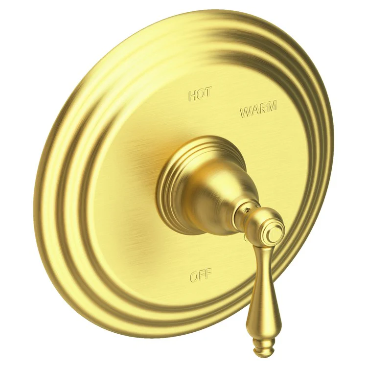 Pressure Balance Valve Trim Seaport Round 1 Lever Polished Brass Uncoated Living ADA Depth 4 Inch - Frankwebs