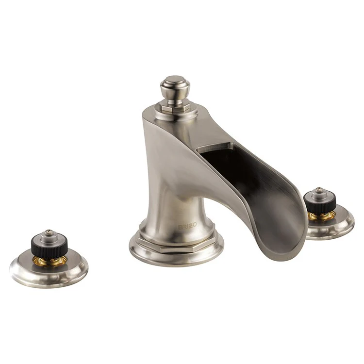 Roman Tub Trim Rook Less Handle Brilliance Luxe Gold ADA 10-16 Inch Spread Channel Spout 14 Gallons per Minute - Frankwebs