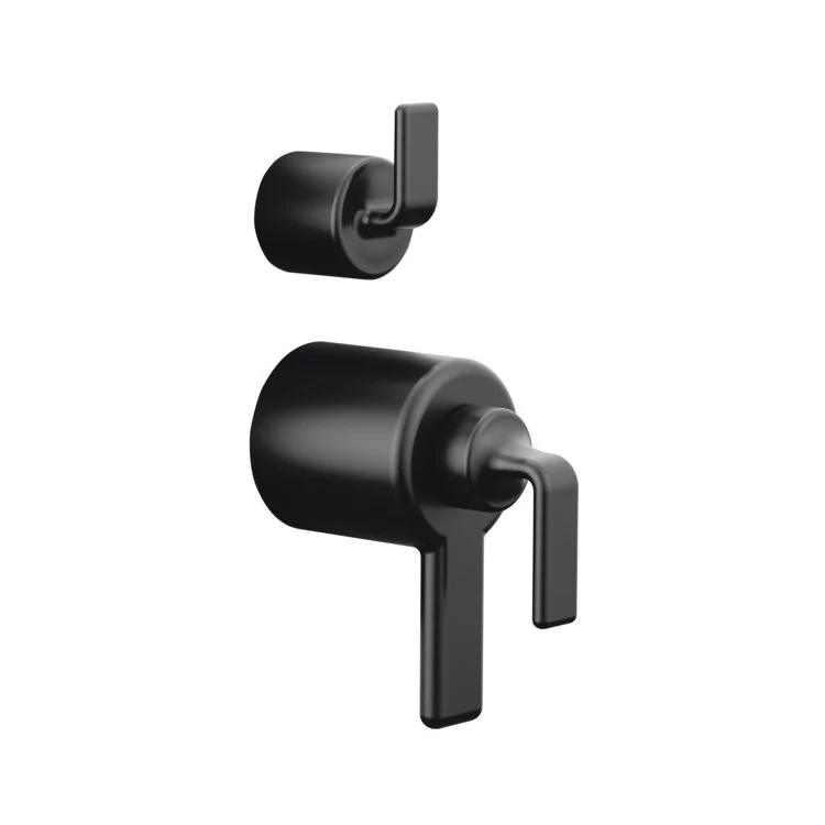 Handle Kit Allaria Zinc 2 Twist Lever Brilliance Black Onyx ADA for TempAssure Thermostatic Valve with Integrated Diverter Trim - Frankwebs
