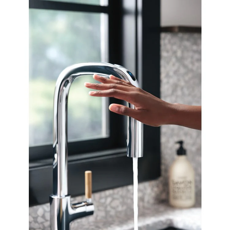 Kitchen Faucet Tenon 1 Lever ADA Chrome High Arc 1 Hole 1.5 Gallons per Minute - Frankwebs